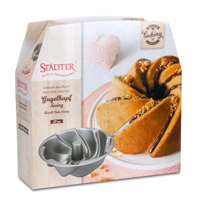 We love baking - Gugelhupf Swing Metall Silber 